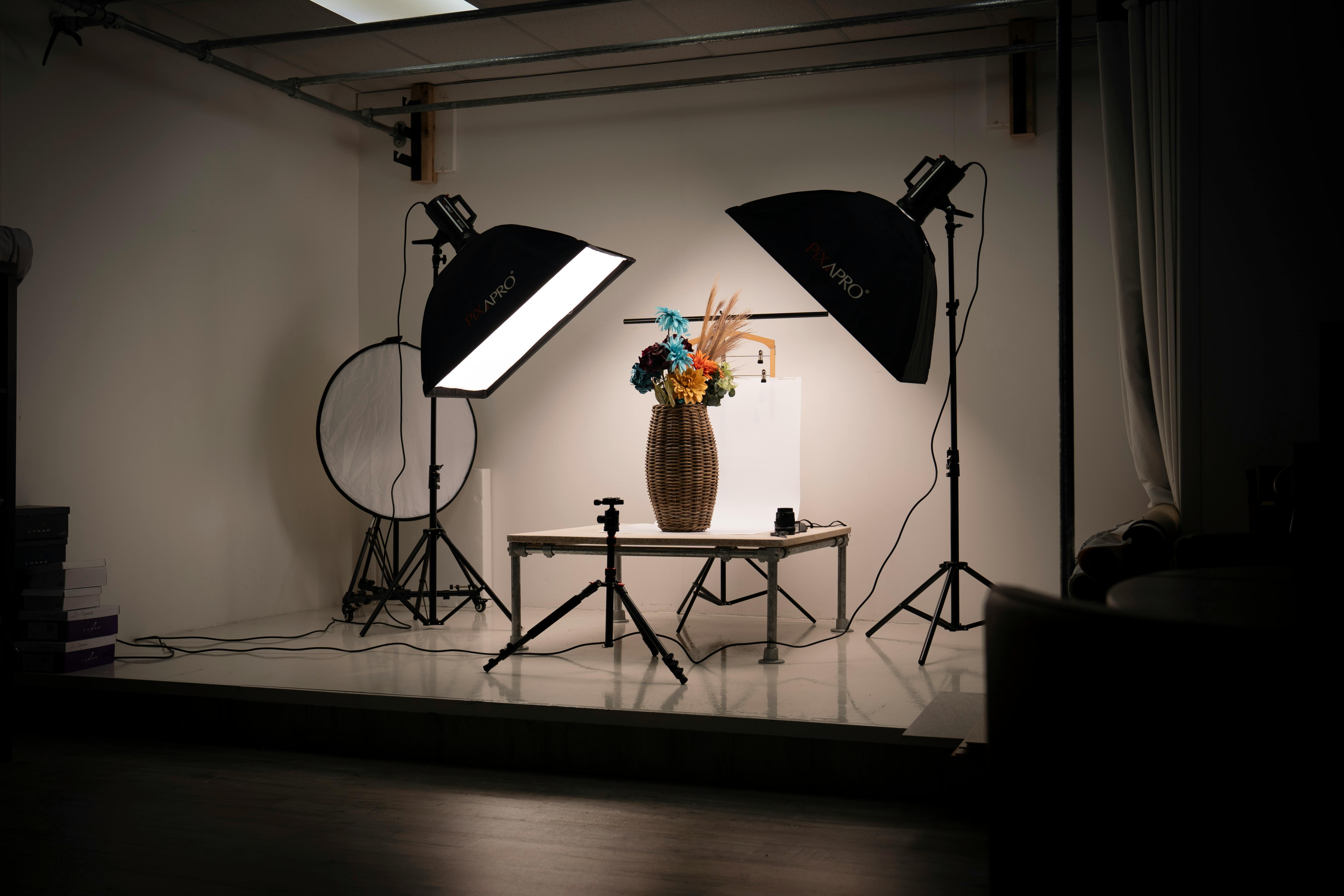 Profesionálny fotoaparát a fotografický ateliér